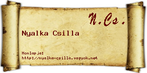 Nyalka Csilla névjegykártya
